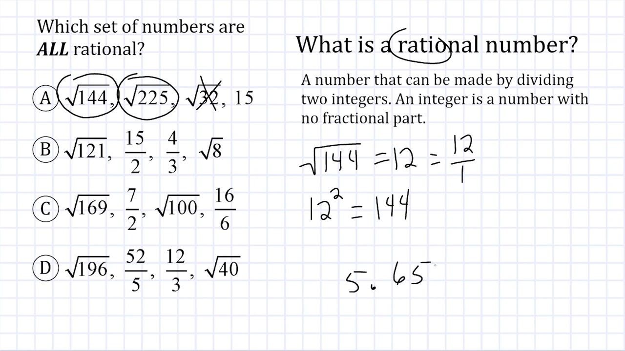 Identifying Rational And Irrational Numbers