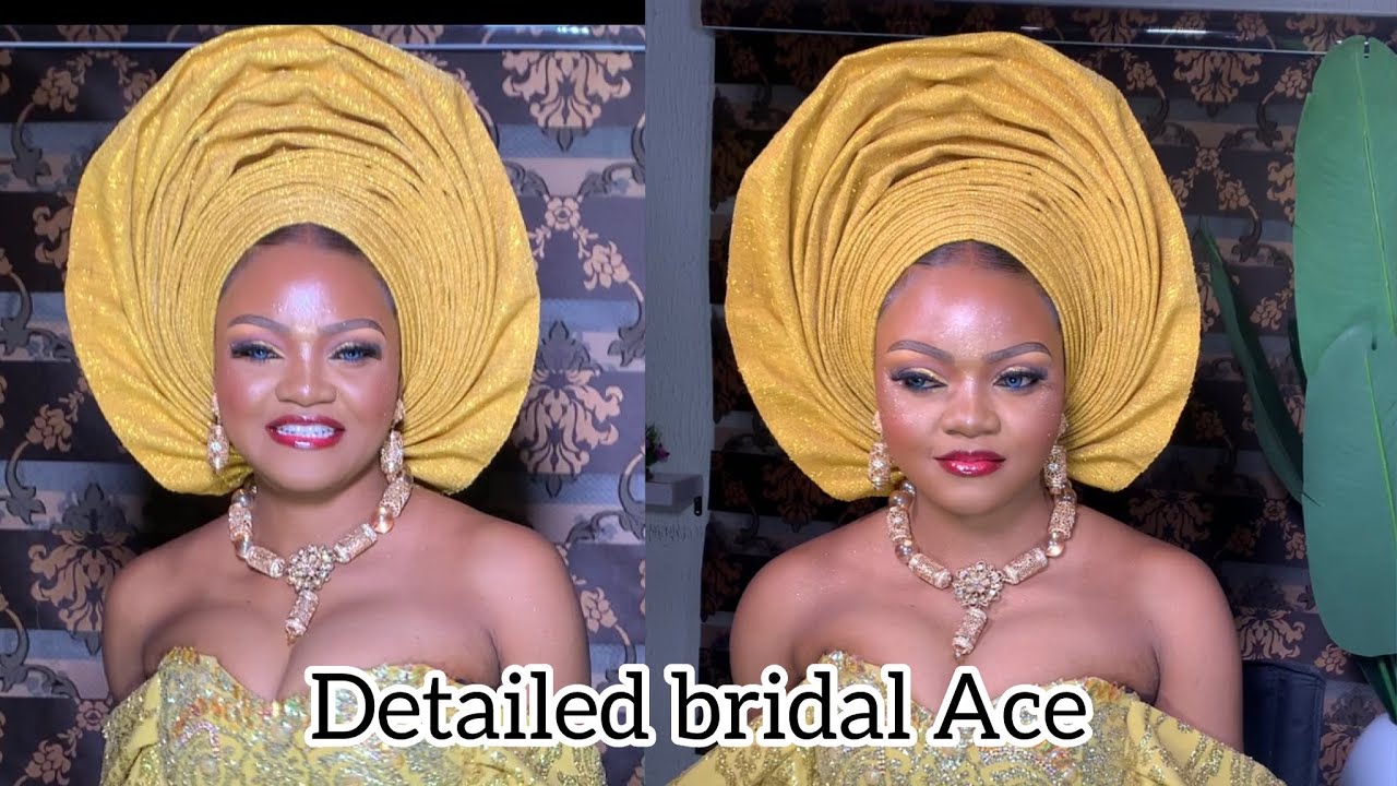 Makeup transformation and Gele tutorial #makeuptutorial  #geletutorial #makeuptutorial 