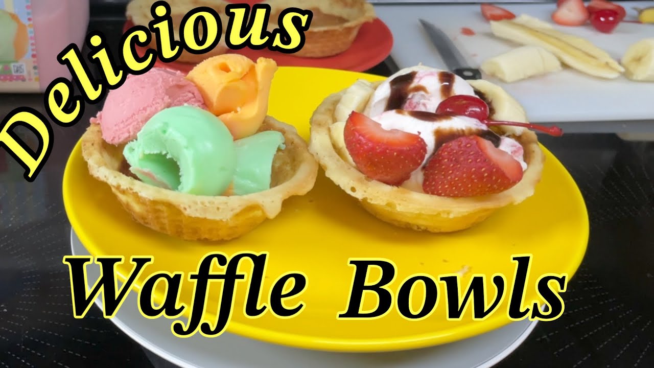 Making waffle Bowls in my Mini Waffle Bowl Maker and Unboxing
