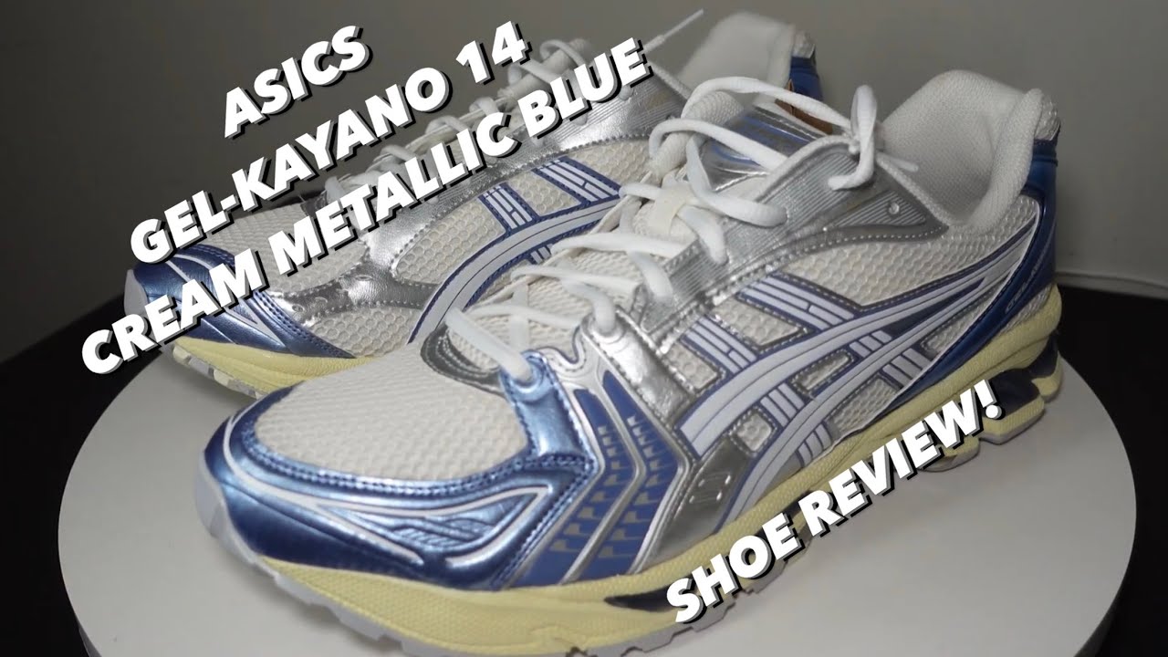 ASICS GEL-KAYANO 14 CREAM METALLIC BLUE SHOE REVIEW ON FOOT! LATEST MODEL 2024! ANOTHER BANGER!