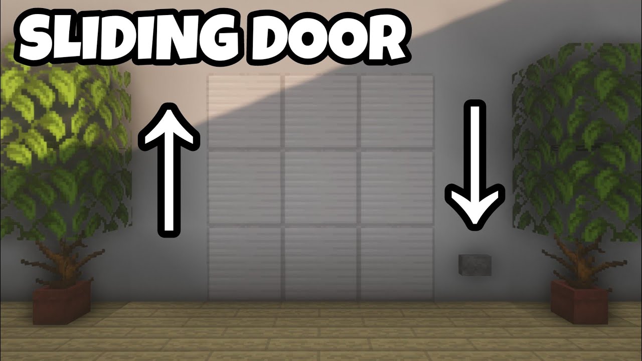 How to make Up & Down Sliding Door in Minecraft!!