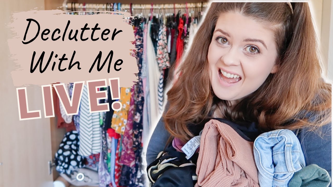 LIVE WARDROBE DECLUTTER! | Help Me Declutter My Closet!