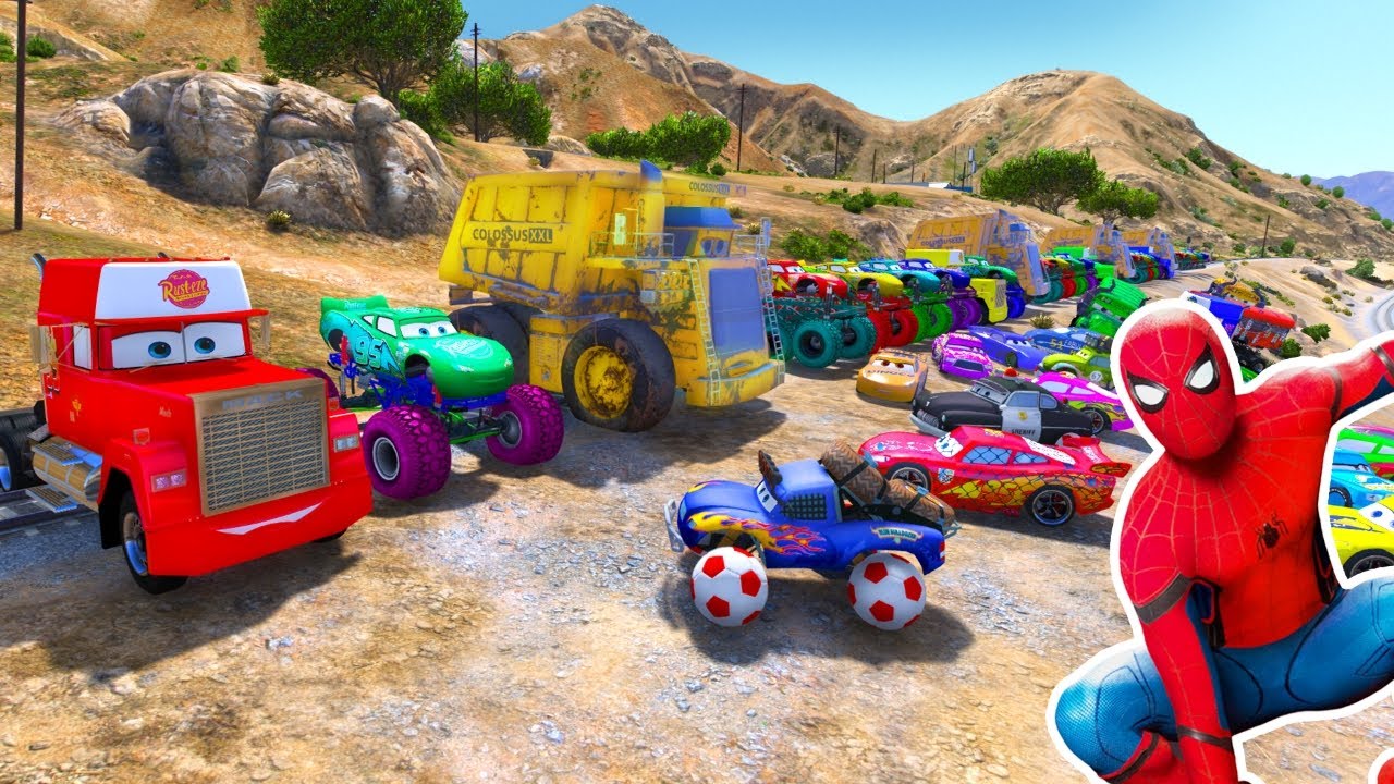 GTA V SPIDER-MAN 2, FIVE NIGHTS AT FREDDY'S, POPPY PLAYTIME CHAPTER 3 Join in Epic New Stunt Racing