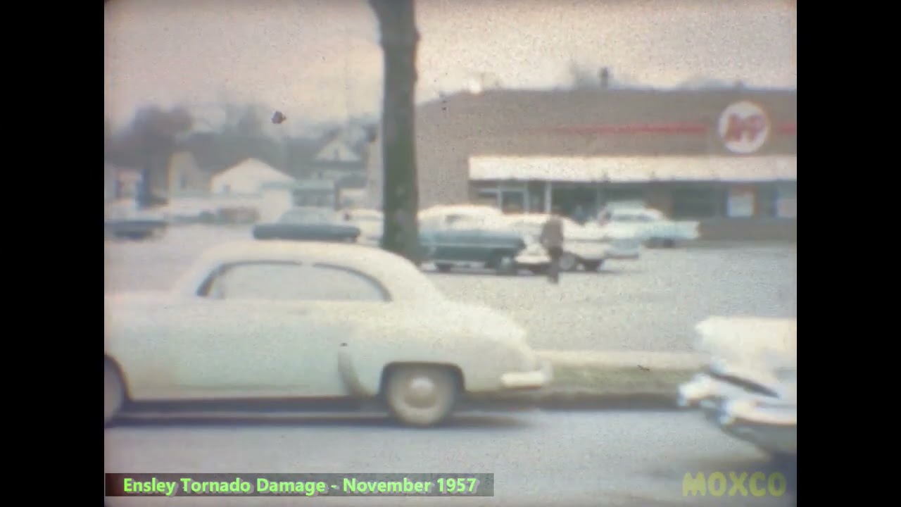 Ensley, Alabama F-2 Tornado Damage 8mm film footage, November 1957