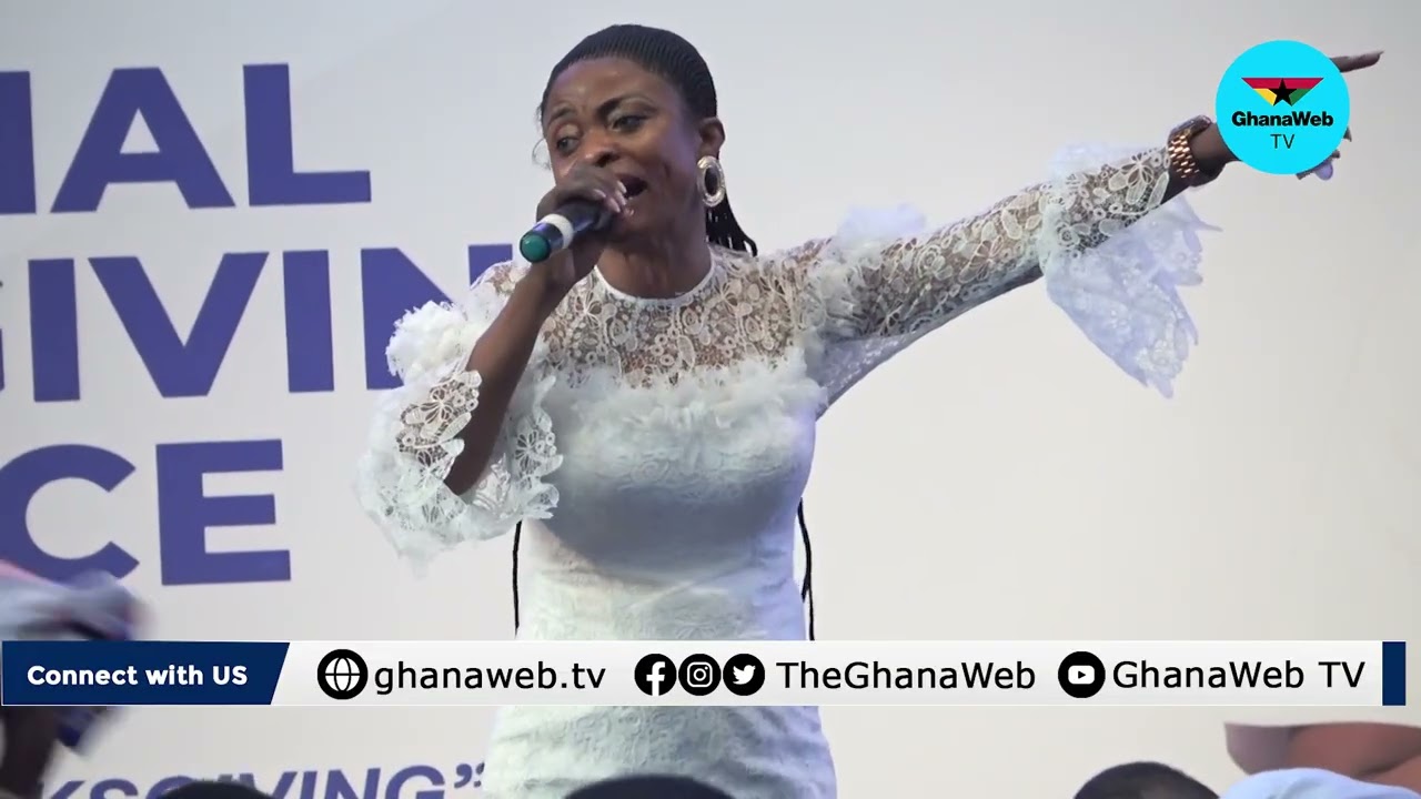 Diana Asamoah delivers spirit filled ministration at NPP Thanksgiving Service