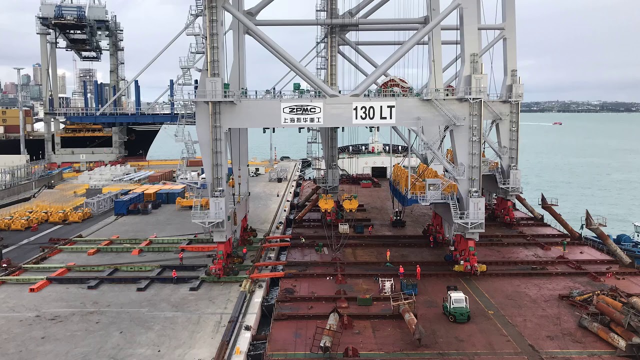 B Crane unloading Fergusson North