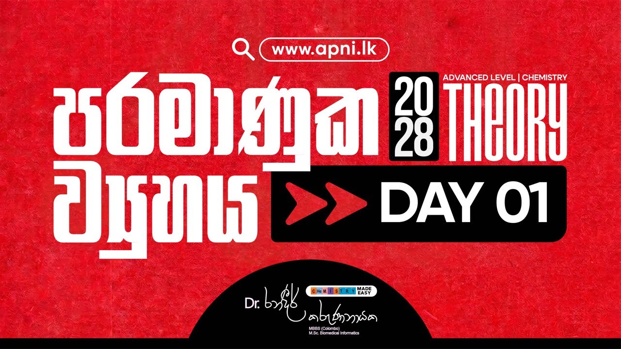 Chemistry Syllabus එක හදුන්වා දීම සහ පරමාණුක ව්‍යුහය ආරම්භය