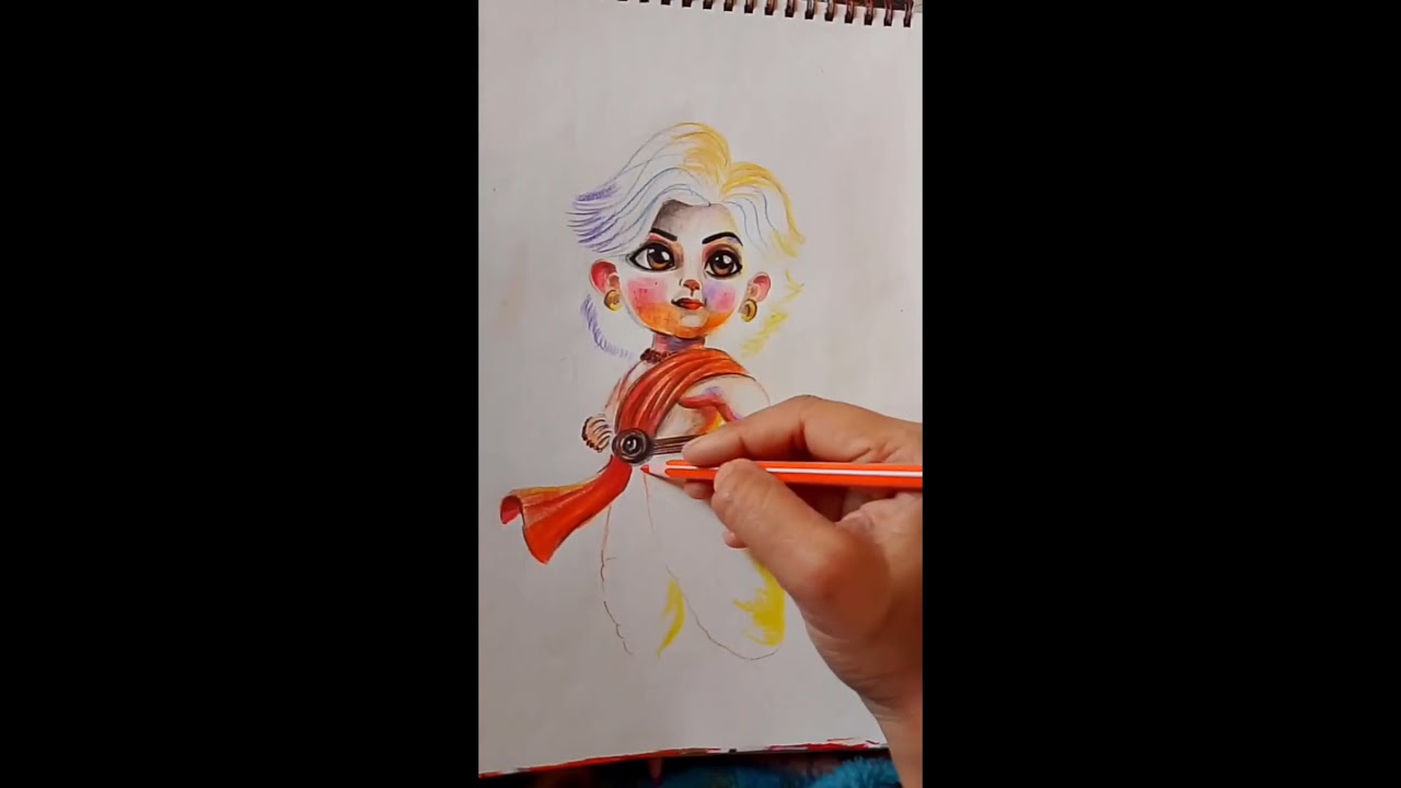 Beautiful Indian Archer Girl Painting | Watercolor Art 