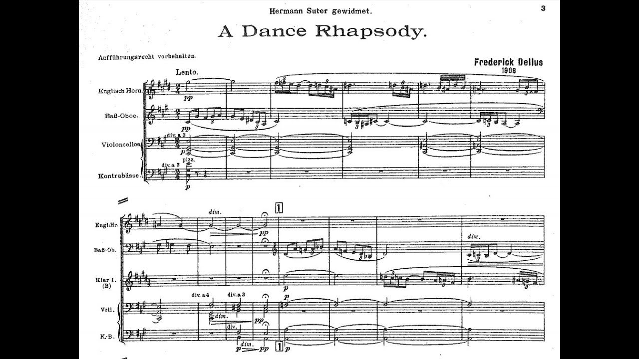 Frederick Delius - A Dance Rhapsody No.1, RT VI/18 / A Dance Rhapsody No.2, RT VI/22