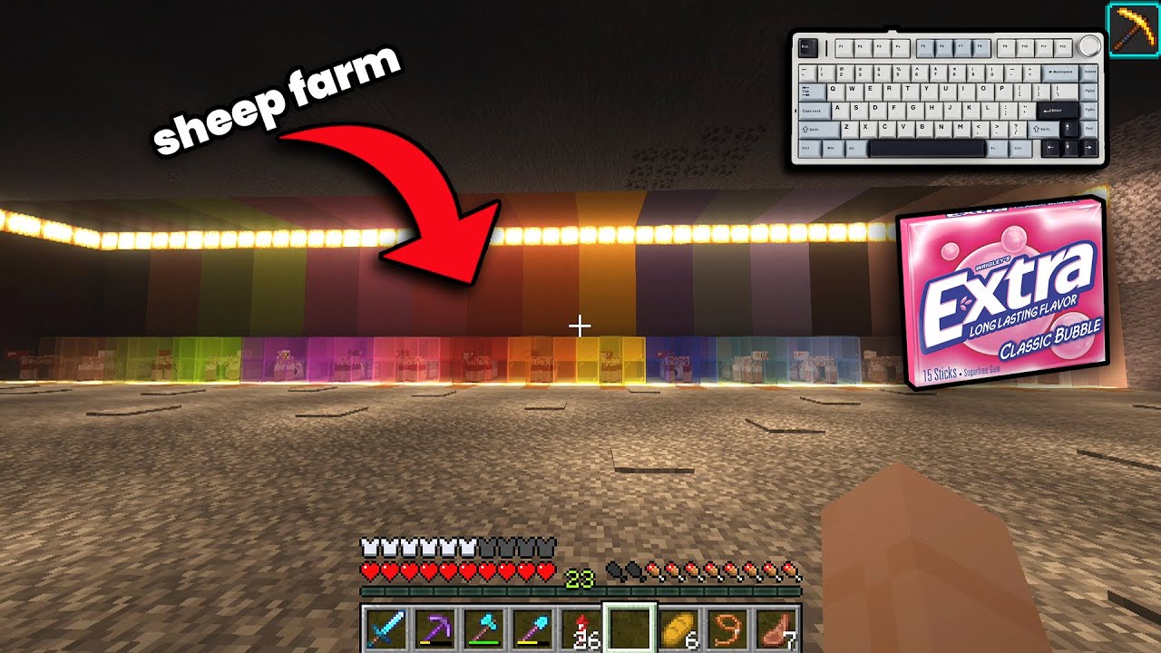 Minecraft ASMR Lets Play Episode 60 (Gum Chewing, Whispering & Keyboard Sounds)