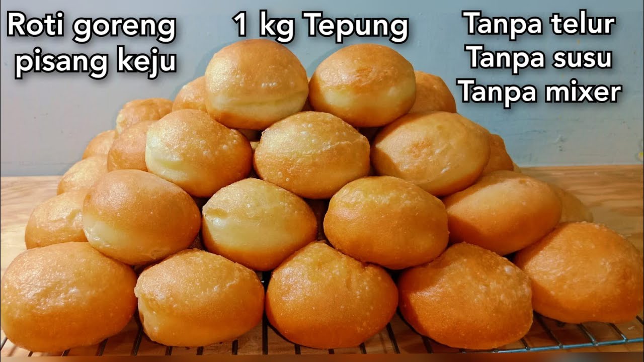 Roti goreng pisang keju tanpa telur tanpa mixer selembut kapas