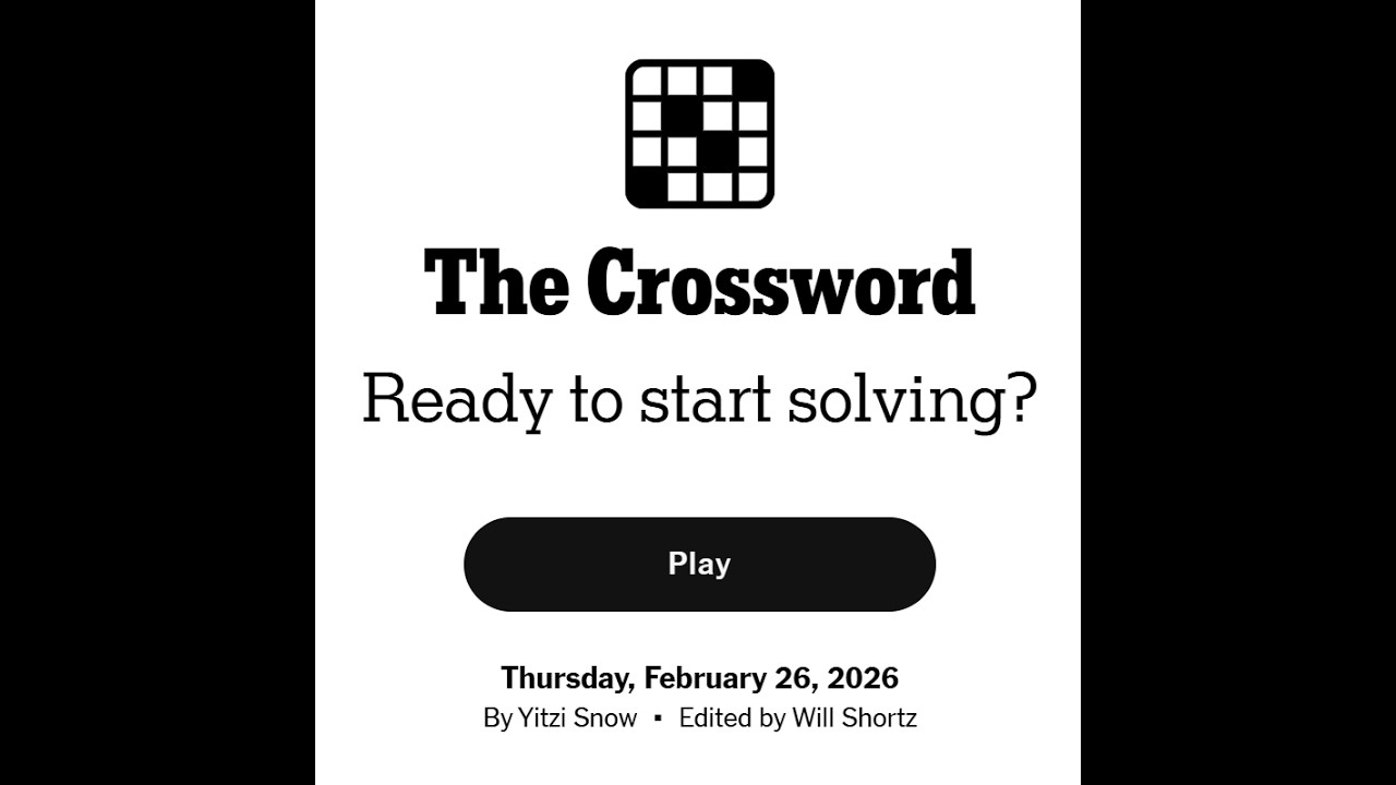 The New York Times Crossword 26/02/2026
