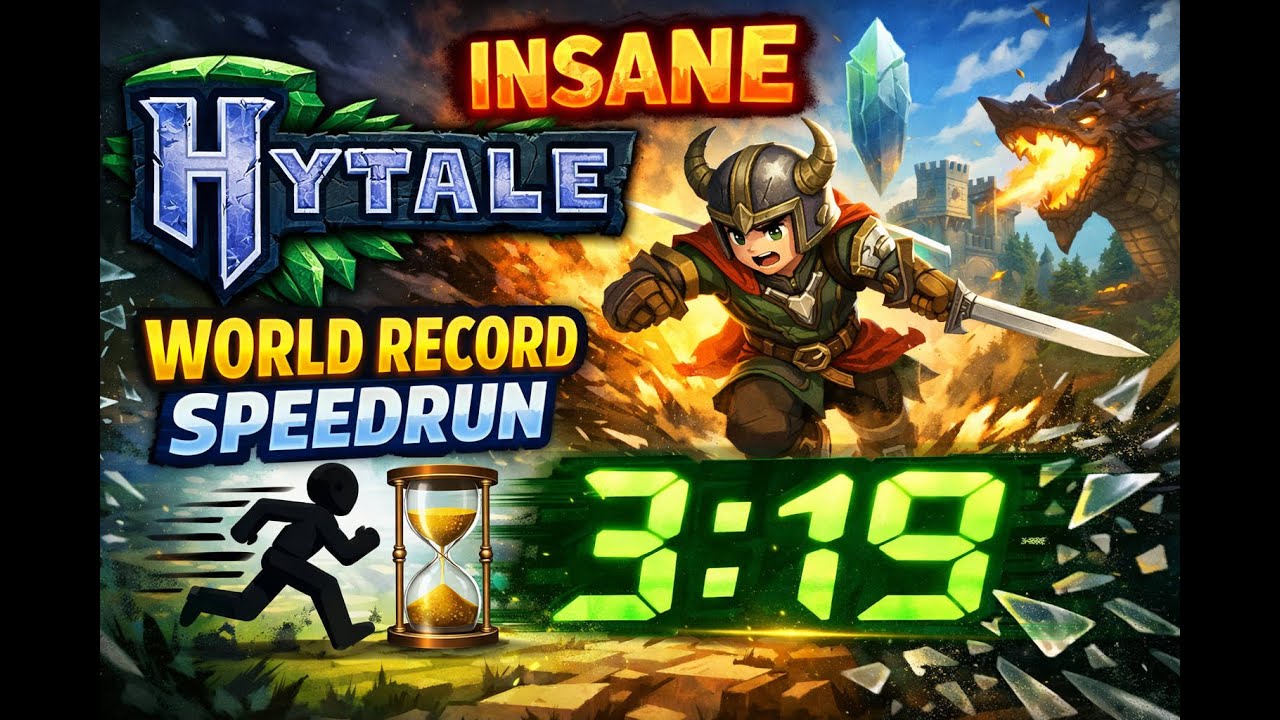 Beating Minecraft in Hytale World Record Speedrun