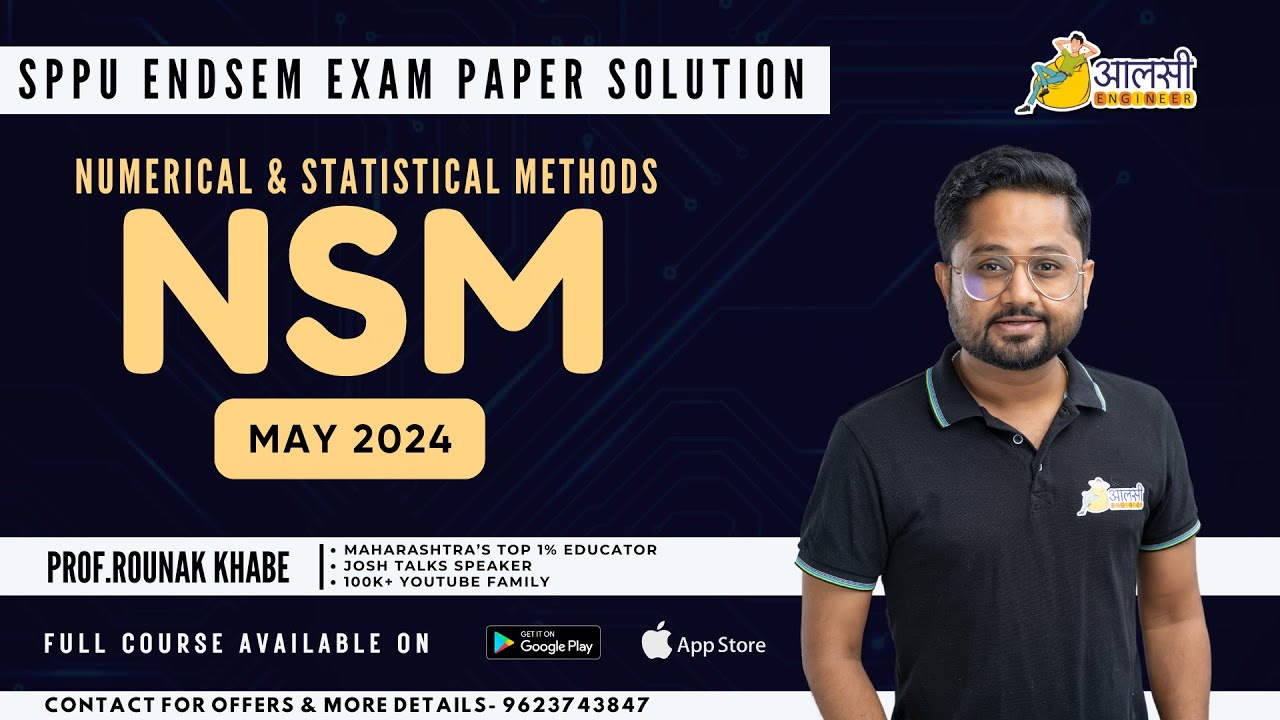 🔥 NSM May 2024 SPPU Endsem Exam Paper Solution | Aalsi Engineer | Rounak Sir’s Ultimate Guide! #SPPU