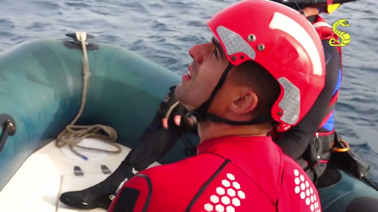 Prácticas  de  rescate con el  Helimer  de Salvamento Marítimo