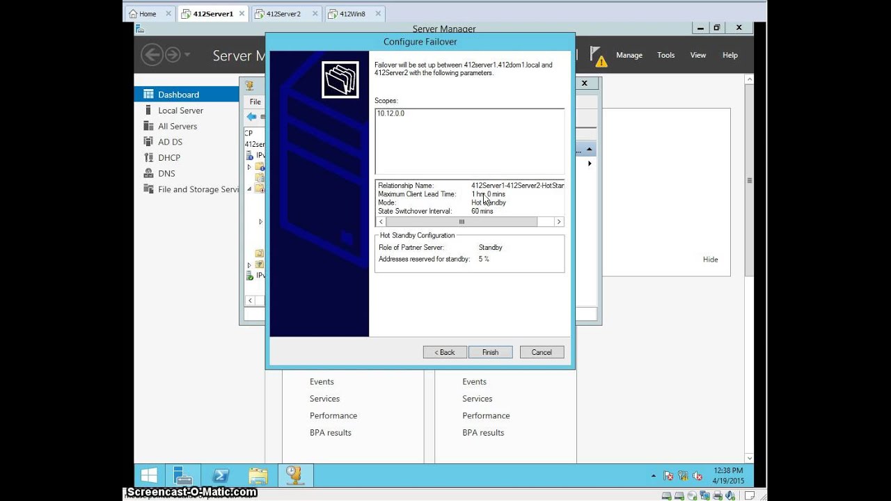 Activity 3-7-Configuring DHCP Failover in Hot-Standby Mode
