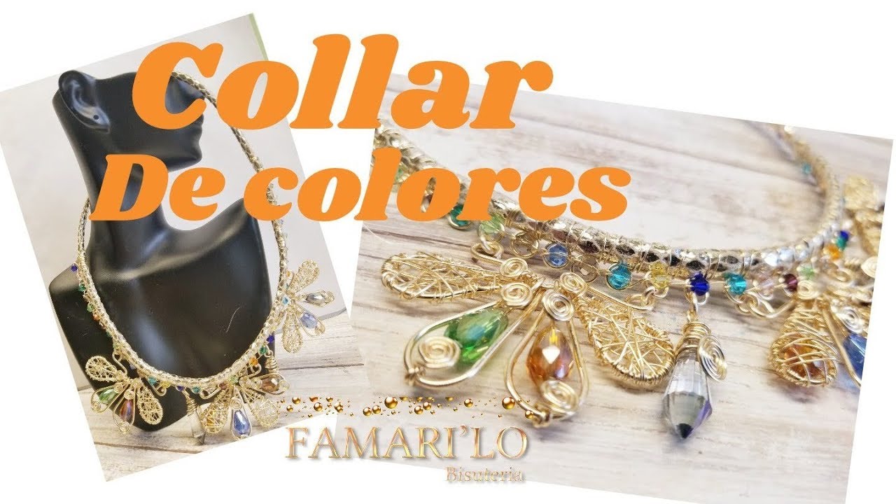 COLLAR CON CRISTALES EN COLORES (BISUTERIA)