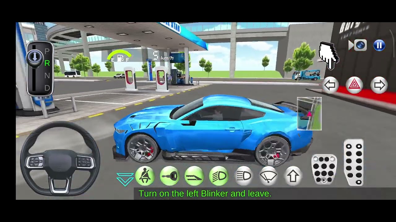 New Blue Crashed car Stuck - 3D Driving Class - Car Game -3D Driving Class 2026