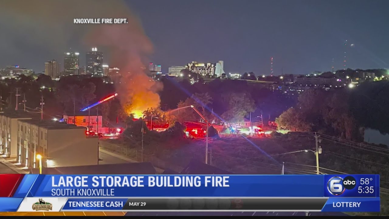 KFD works large storage building fire
