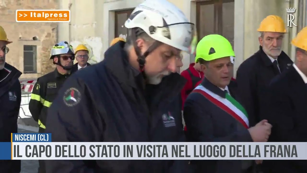 Niscemi: Il capo dello stato in visita nel luogo della frana