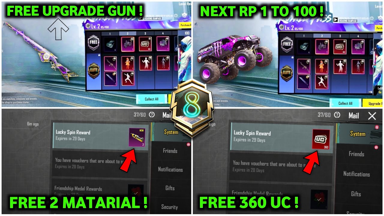 FREE 360 UC & 2 MATERIAL 😍 Next Royal Pass Bgmi | Free Upgrade Gun A8 Rp Leaks | A8 Bonus Pass Bgmi