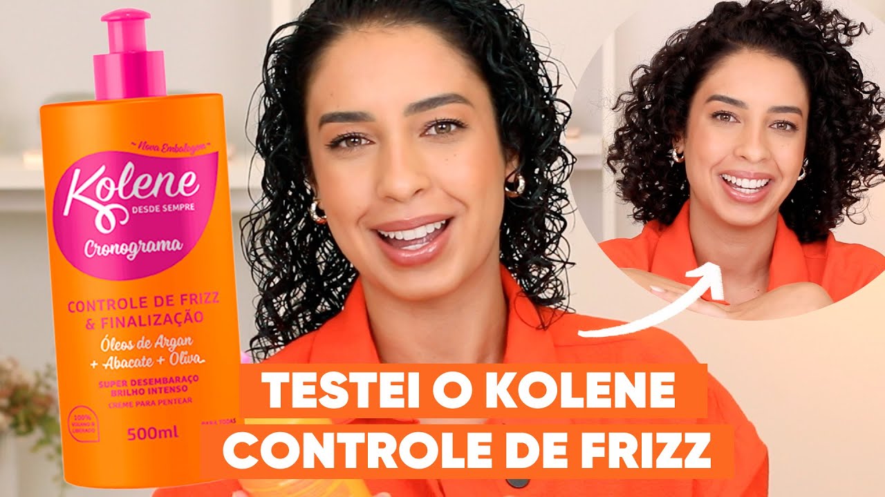 CREME BARATINHO E BOM! TESTEI O CREME KOLENE CONTROLE DE FRIZ NO CABELO CACHEADO | JULIANA LOUISE