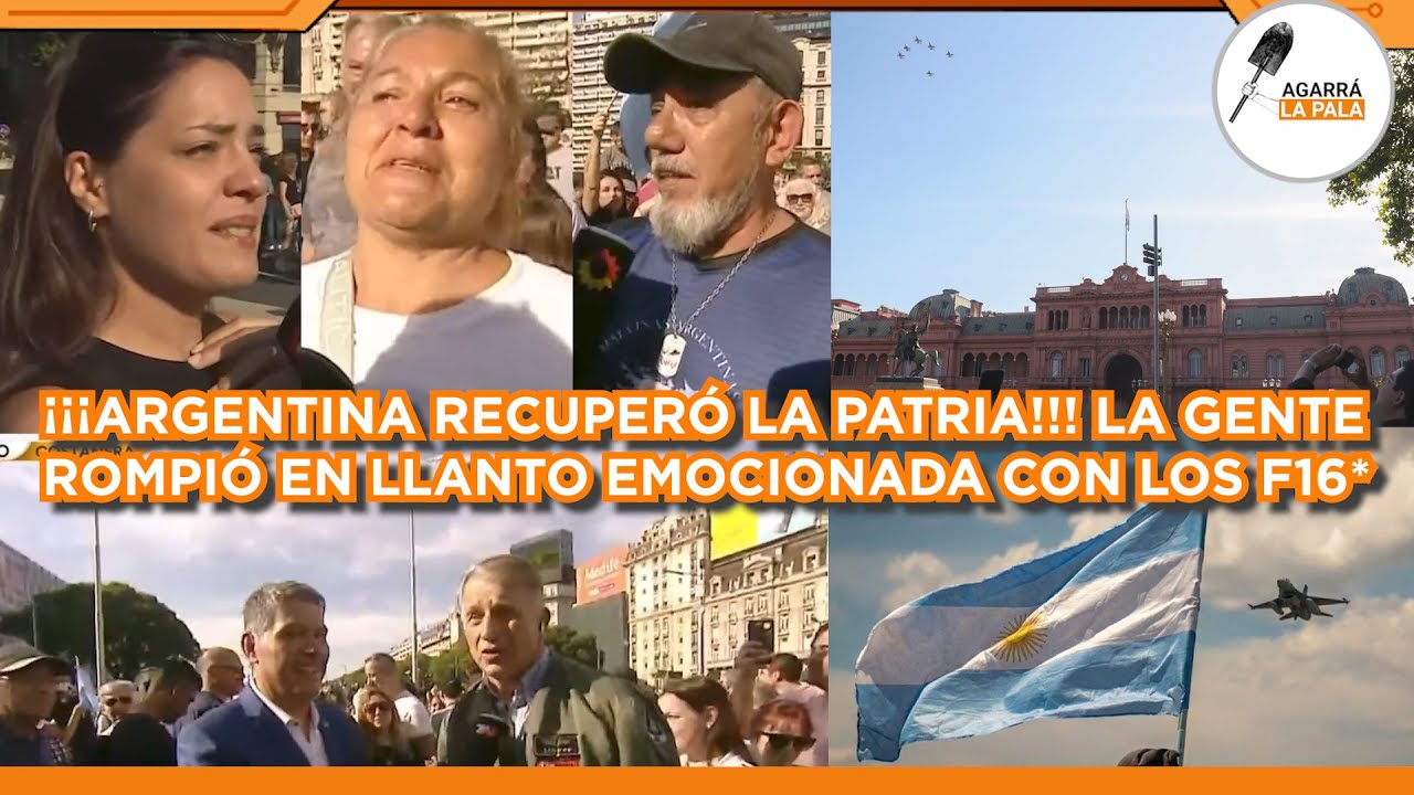LA GENTE ROMPIÓ EN LLANTO DE EMOCIÓN CON LA PRESENTACIÓN DE F-16: ¡¡¡ARGENTINA RECUPERÓ LA PATRIA!!!