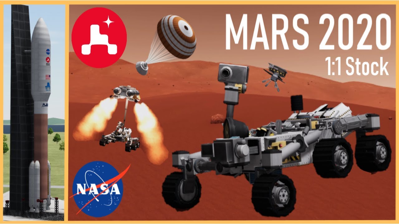 Mars 2020 Cinematic: KSP Stock (1:1 Perseverance Rover + Atlas V)
