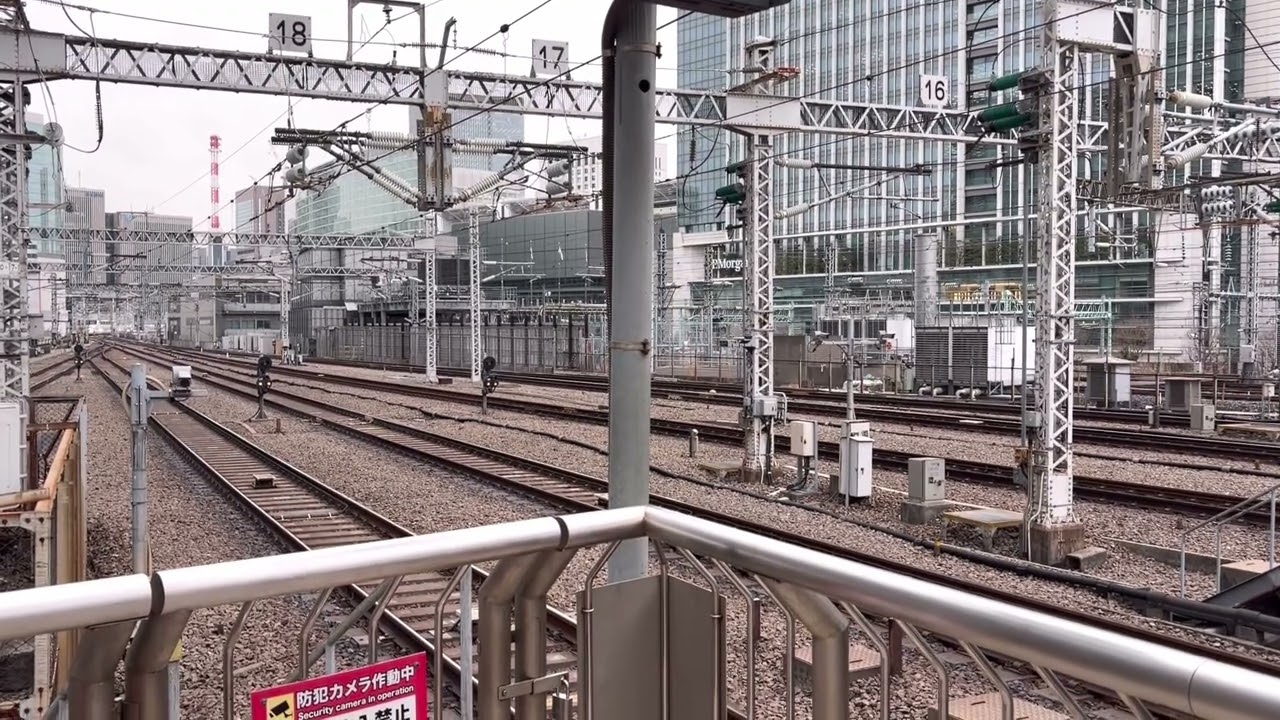 【分岐器の方向転換あり】JR東海 東海道新幹線 東京駅18・19番線 N700S のぞみ47号発車・ひかり652号到着