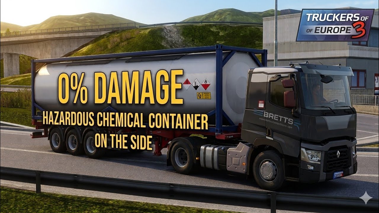 0% Damage Challenge 🫣 Hazardous Chemical🧪 Tanker Truckers of Europe 3