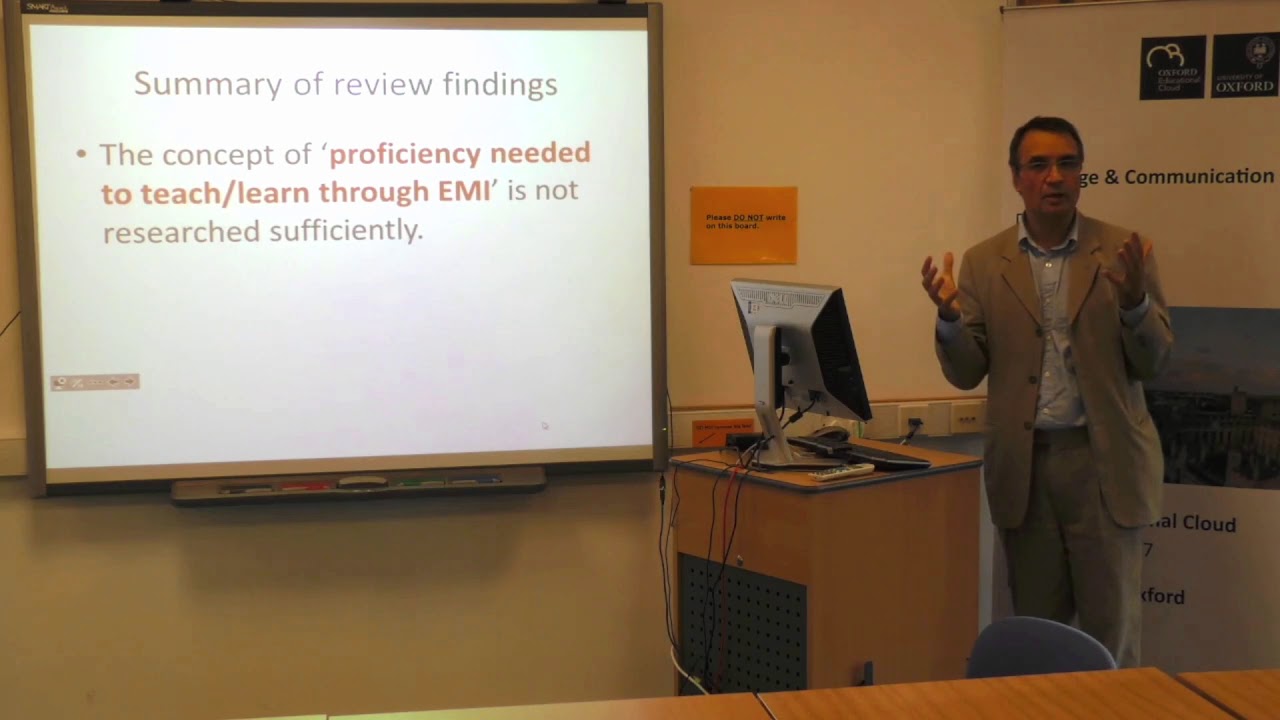 English Medium Instruction - Keynote by Prof. Ernesto Macaro at Oxford Educational Cloud Conference