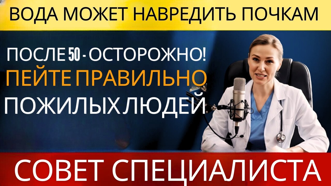 Забудьте о камнях и отёках! Правильный режим питья воды для людей старше 70 лет