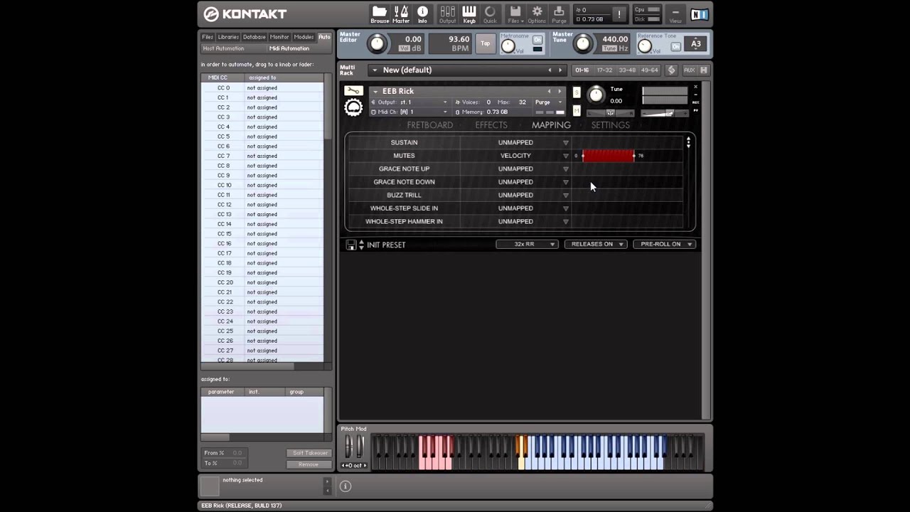 Evolution Electric Bass Rick - Mapping System