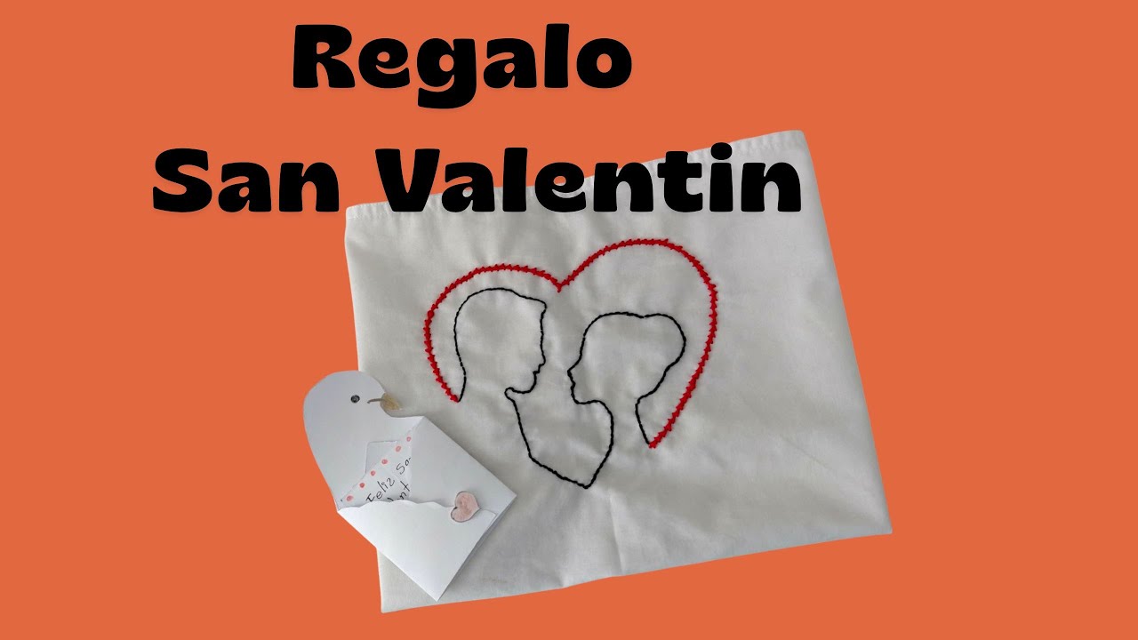 Silueta de Pareja en Bordado San Valentin - Embroidered Couple Silhouette