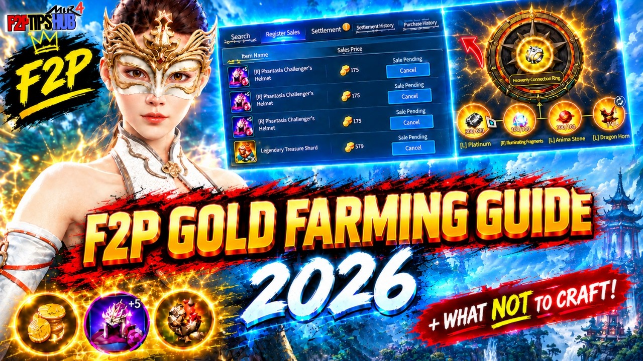 MIR4 Legendary Ring Crafting Guide 2026 + F2P Gold Farming Tips