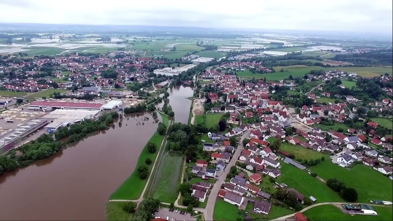 Hochwasser, Buttenwiesen am 03.06.2024