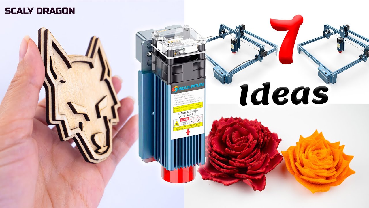 7 Complementos para DIY ✅ con Grabadora laser SCULPFUN S9 + Umboxing