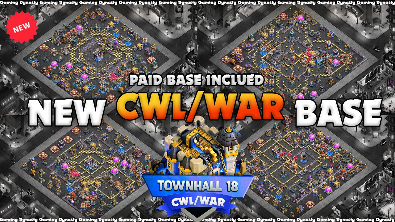 BEST TH18 CWL Base & War Base Links | Th18 Anti Throwers LEGEND LEAGUE Base Layout In CLASH OF CLANS