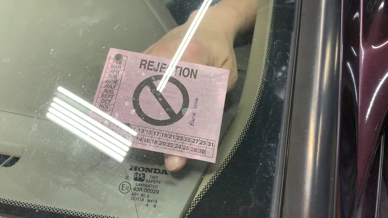 Virginia Vehicle Inspection Test -  Have You Been Rejected? What Is A Rejection Sticker?