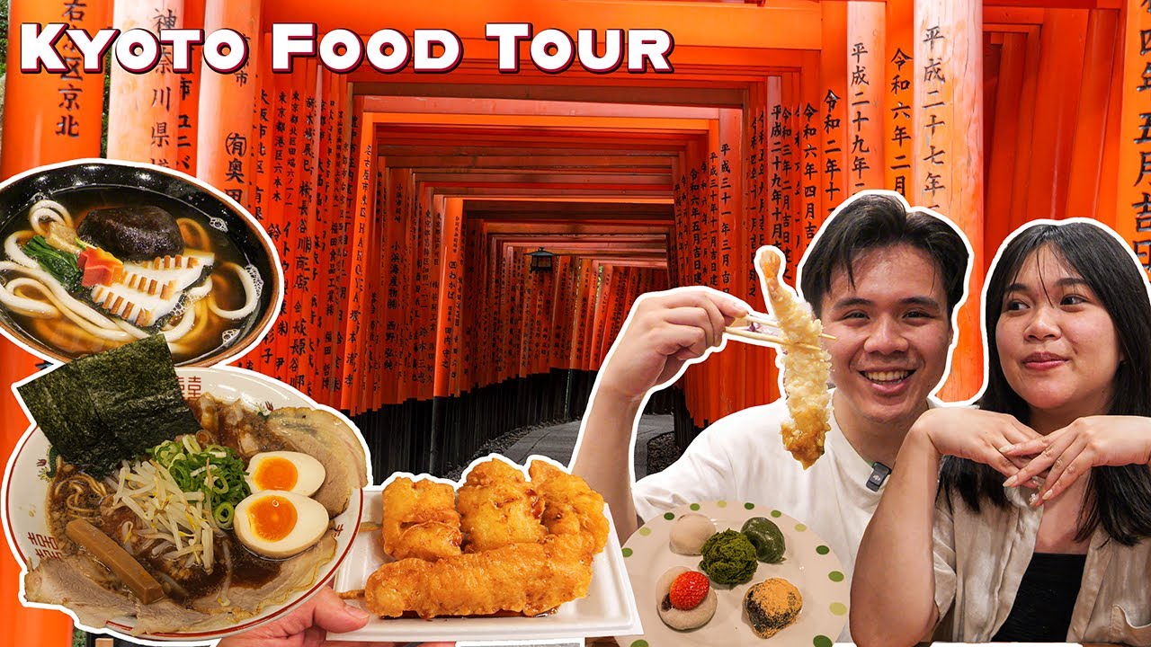 Ultimate Kyoto Food Tour! | Nishiki Market, Fushimi-Inari Shrine, Ramen, and Udon