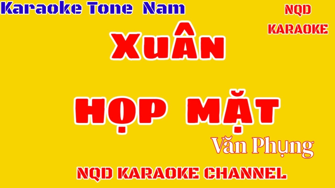 Karaoke  || XUÂN HỌP MẶT || Tone  Nam  ||4k  New Beat 