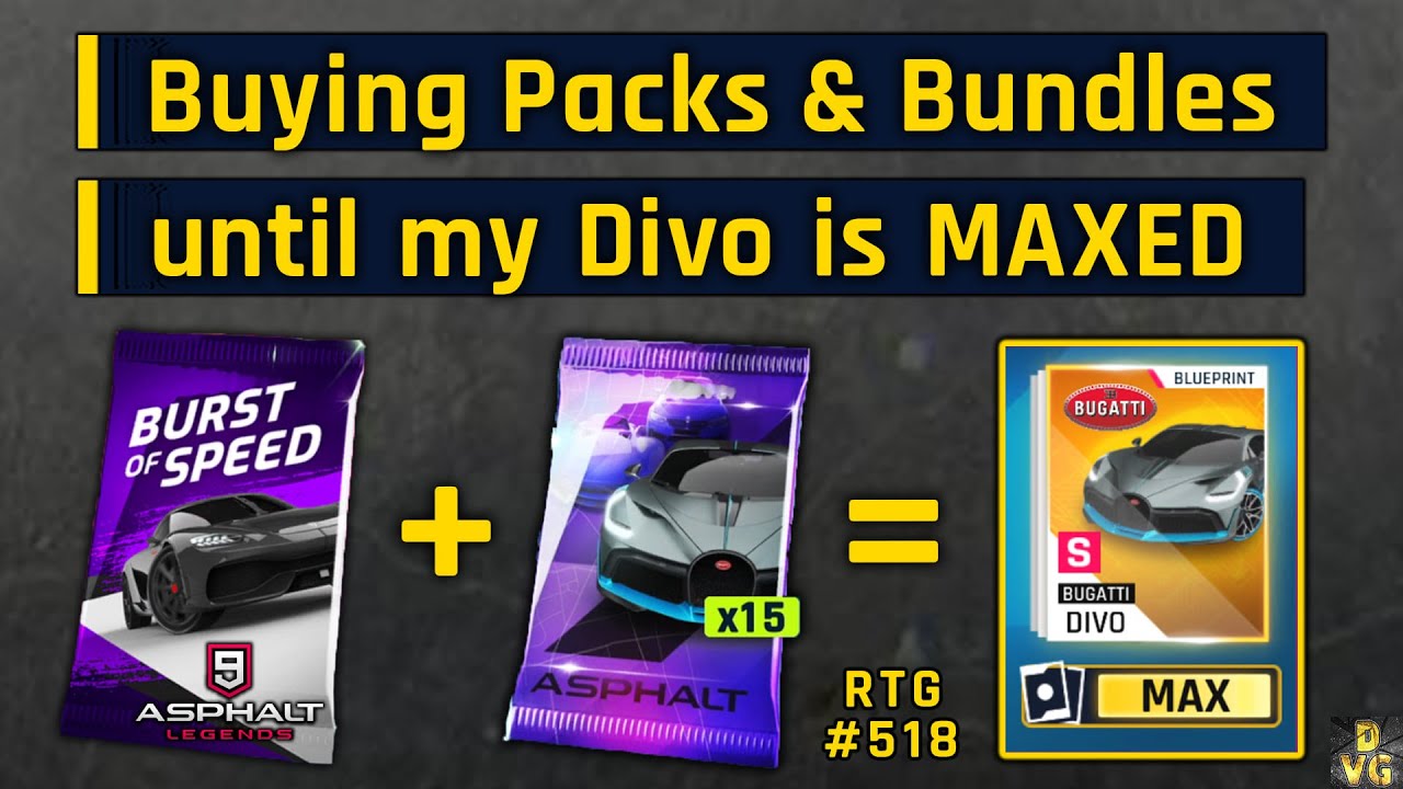 Asphalt 9 | Buying Packs & Bundles until my Divo is MAXED | RTG #518