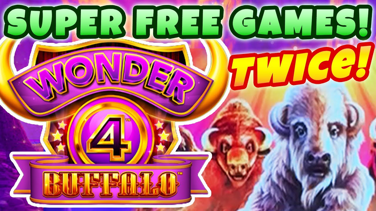 NEW Wonder 4 Buffalo Slot Machine! TWO Super Free Games Bonuses Triggered at the El Cortez Casino!