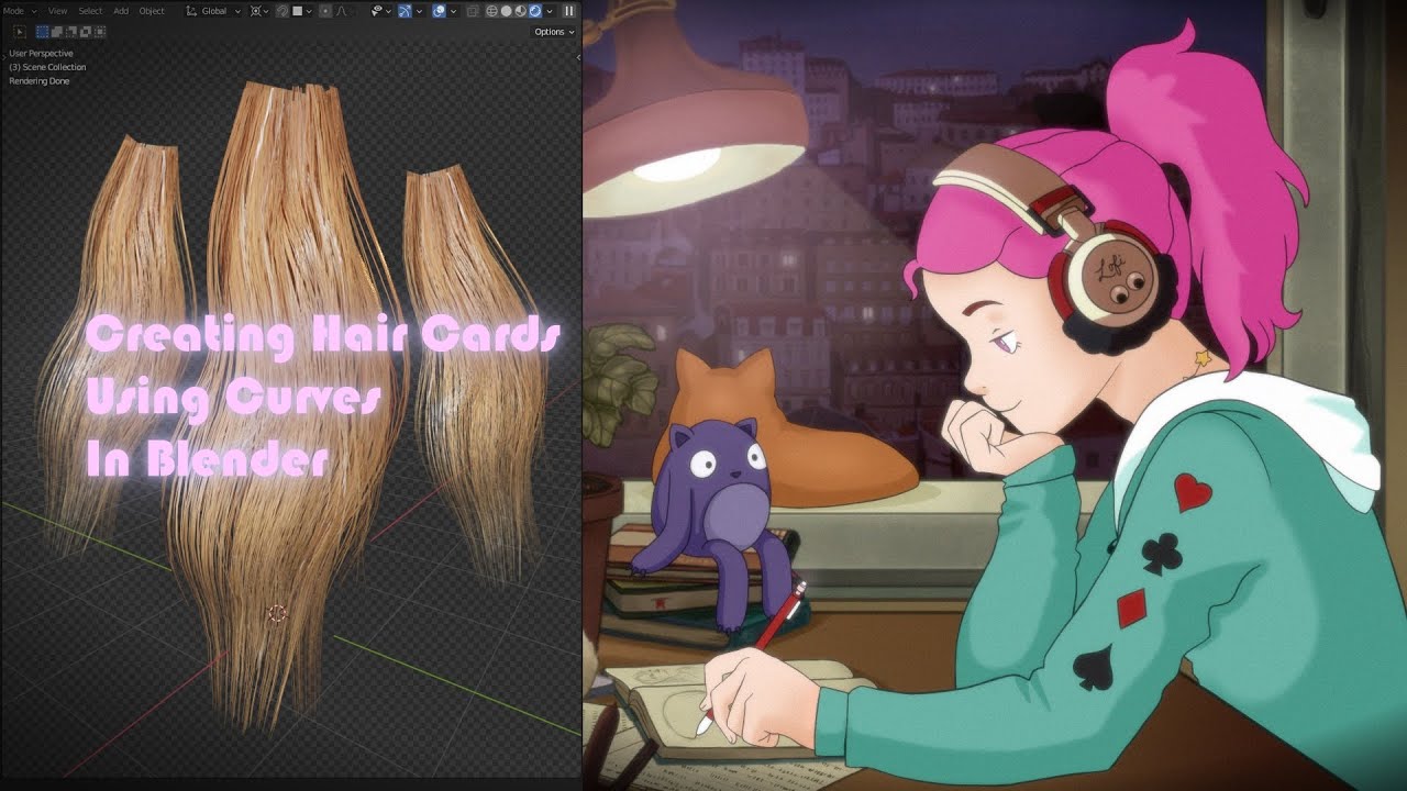 [OLD] Creating Hair Cards Using Curves in Blender