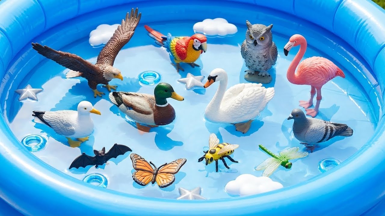 Flying Animals for Kids: Birds Chirping & Preschool Sound | Educational Videos for Toddlers