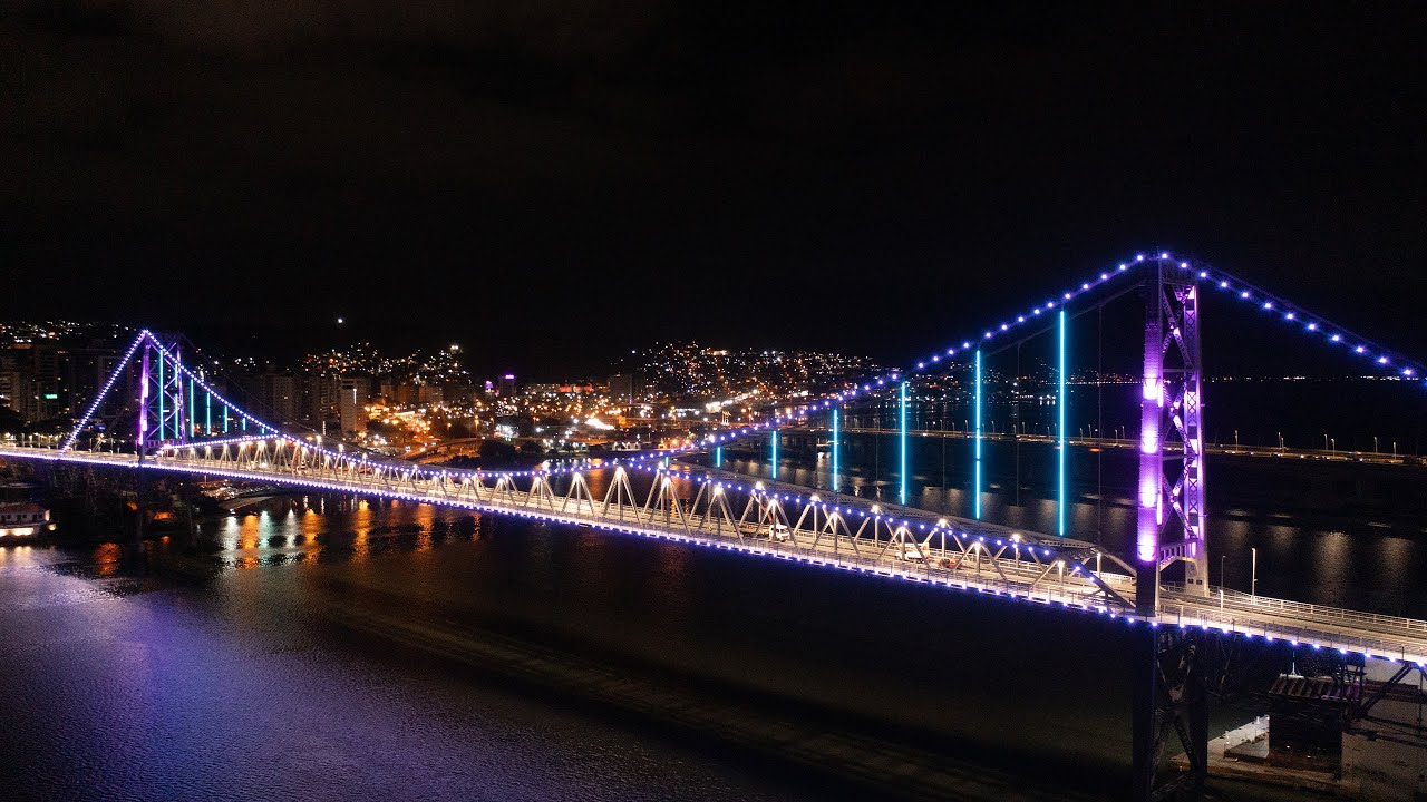 Quantum Engenharia - Iluminação Cênica da Ponte Hercílio Luz, de Florianópolis-SC
