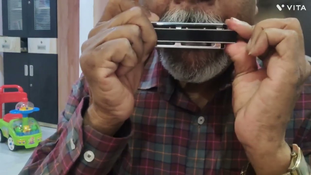 Vamping harmonica-one song on 10 different harmonicas-Natwar Patel