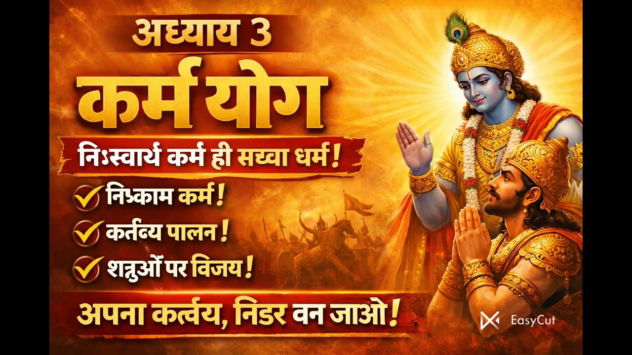 गीता अध्याय 3 – कर्मयोग का रहस्य | क्यों जरूरी है कर्म करना?