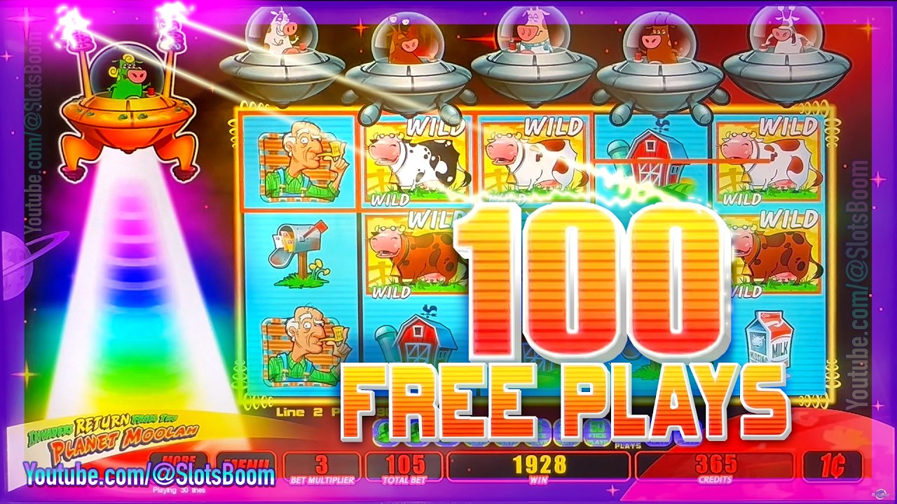 100 FREE GAMES TRIGGER!!! BONUS on Invaders Return From The Planet Moolah - CASINO SLOTS