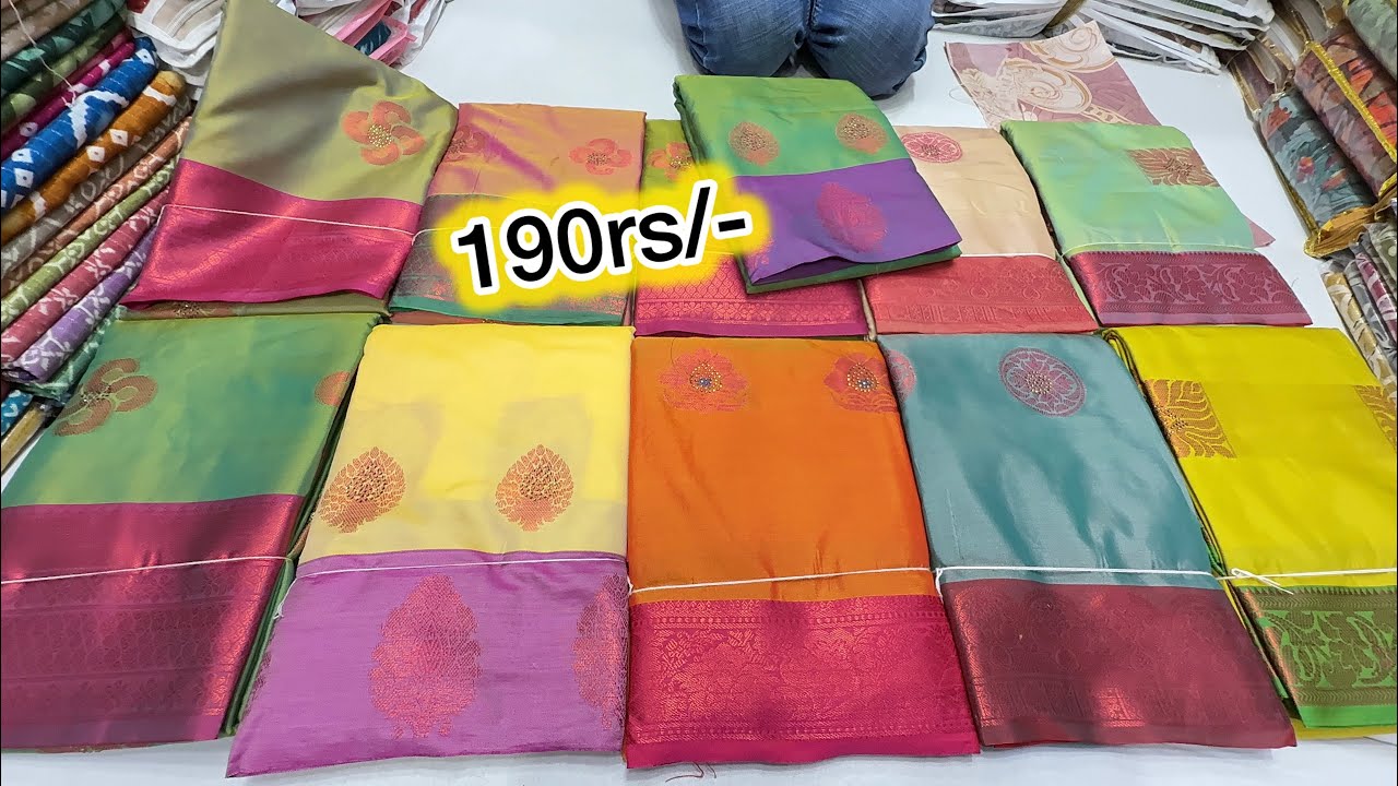 chickpet wholesale fancy sarees @190rs festival special offer prices |single piece courier available